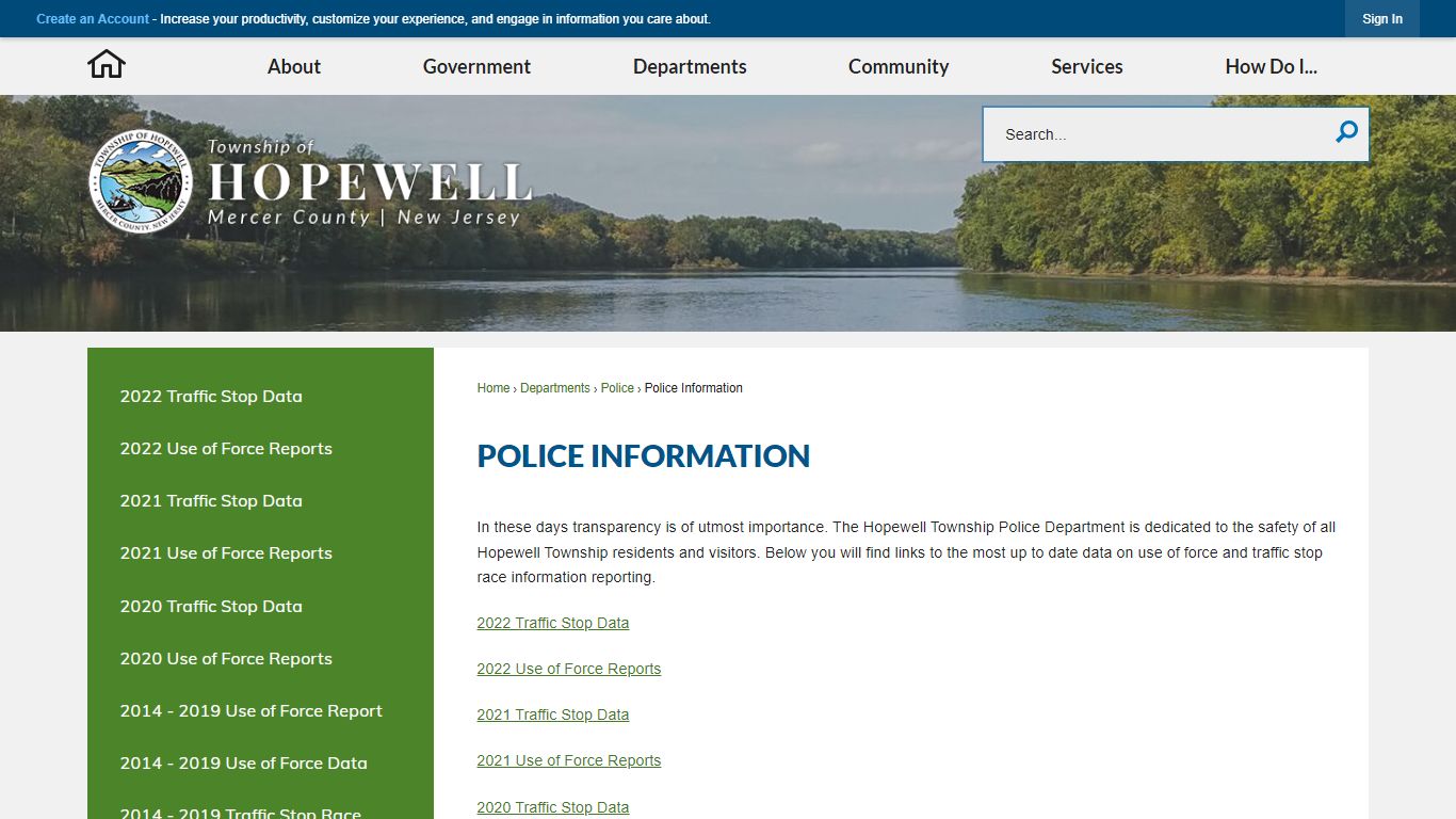 Police Information | Hopewell Township, NJ